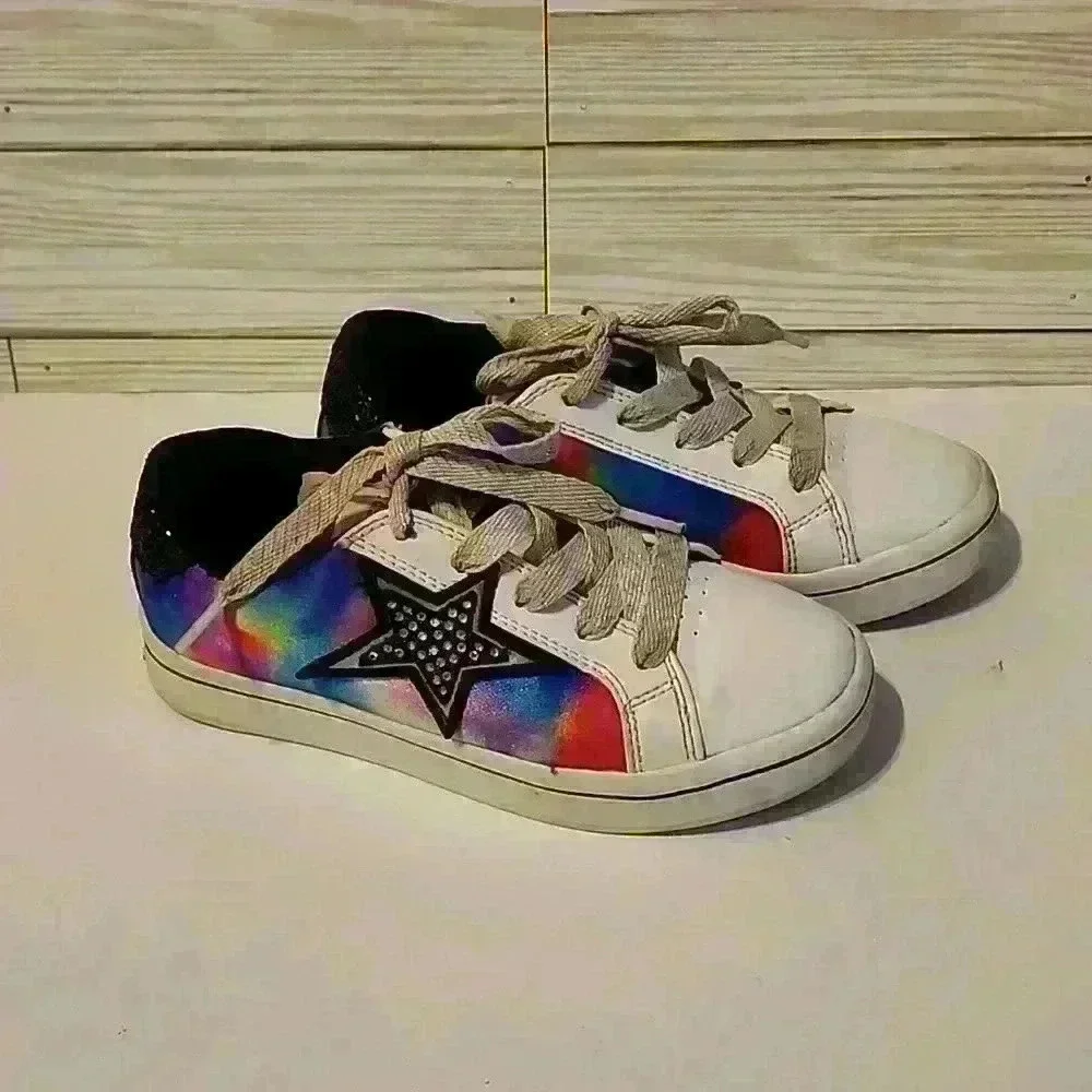Skechers Girls Hi-Lite Starry Cloud Lace Up Sneakers Shoe Size 13.5